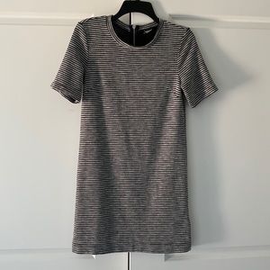 Beautiful light grey and black stripped H&M dress. Size 10